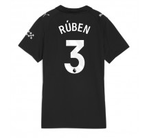 Manchester City Ruben Dias #3 Koszulka Wyjazdowa damskie 2025-26 Krótki Rękaw